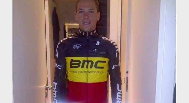 Philippe Gilbert e la sua maglia di campione del Belgio